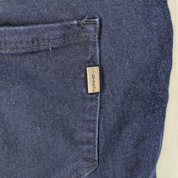 1822 Denim Dark Wash Cropped Skinny Jeans – Size 14, Super Stretch, Cute Stitchi - Picture 5 of 7